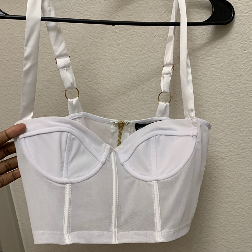 White Fox Bustier Top